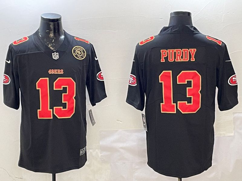 Men San Francisco 49ers #13 Purdy Black gold Fashion 2025 Nike Limited NFL Jersey style 4->san francisco 49ers->NFL Jersey